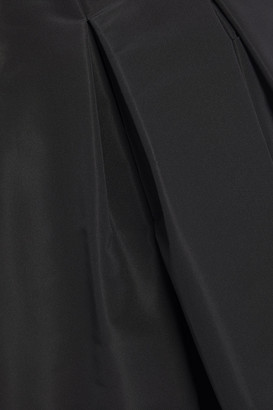 Carolina Herrera Pleated Two-tone Silk-taffeta Gown