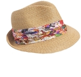 Thumbnail for your product : Eugenia Kim Max Fedora With Floral Ribbon Trim