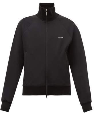 Balenciaga Zip-through Logo-print Track Jacket - Womens - Black