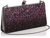Thumbnail for your product : Jimmy Choo CELESTE/S Pink and Black Coarse Glitter Dégradé Clutch Bag with Cube Clasp