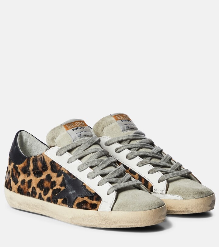 Golden Goose Superstar leopard-print sneakers - ShopStyle