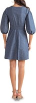 Thumbnail for your product : Shoshanna Kiora Chambray Puff-Sleeve Dress