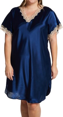 Shadowline Women's Plus-Size Charming Satin Charmeuse Sleepshirt