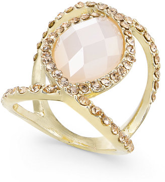 INC International Concepts Gold-Tone Large Stone & Pavé Statement Ring, Created for Macy's