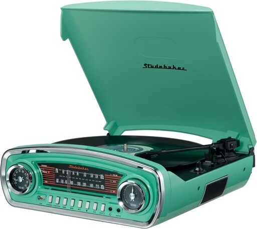 Studebaker Portable AM/FM Radio in Teal SB2000TE - The Home Depot