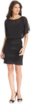 Thumbnail for your product : London Times Split-Sleeve Tiered Blouson Dress