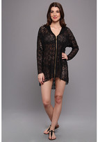 Thumbnail for your product : Becca by Rebecca Virtue Just a Peak Front Zipper Hoodie Cover-Up
