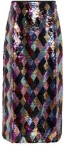 Thumbnail for your product : Rixo Kelly sequined midi skirt