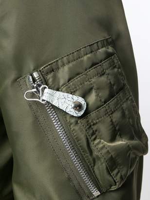 Yves Salomon Army detachable collar bomber jacket