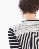 Thumbnail for your product : Chico's Charlotte Stripe Mix Crochet Tee