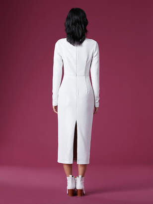 Diane von Furstenberg Long-Sleeve Crew Neck Sequin Dress