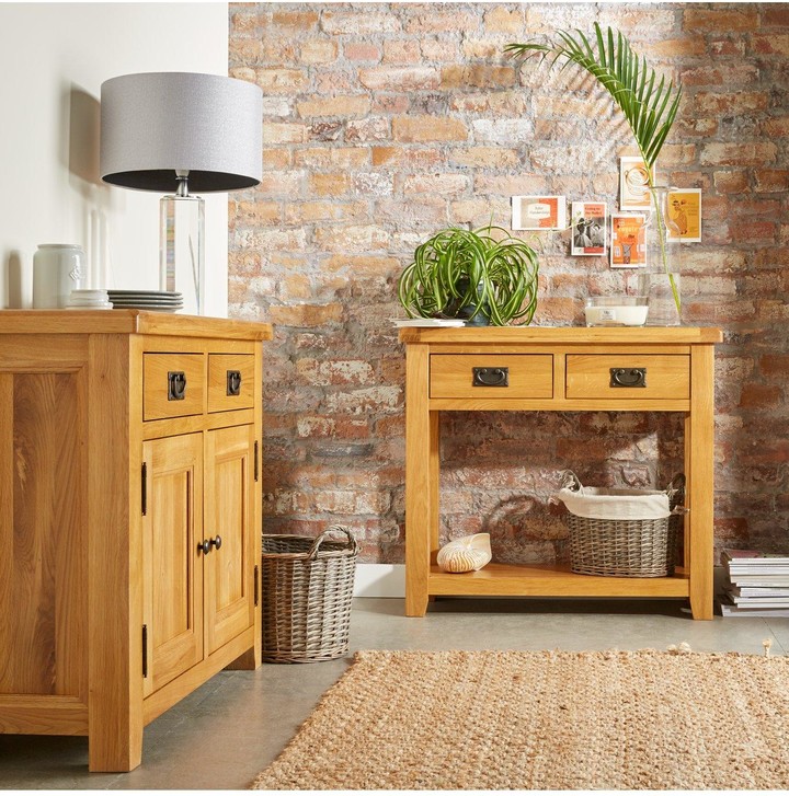 Luxe Collection Oakland 100 Solid Wood 2 Drawer Ready Assembled Coffee