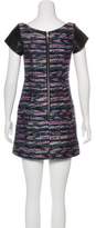 Thumbnail for your product : Milly Leather-Trimmed Tweed Mini Dress
