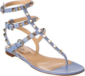 Valentino Ankle Strap Women's Blue Sandals | ShopStyle