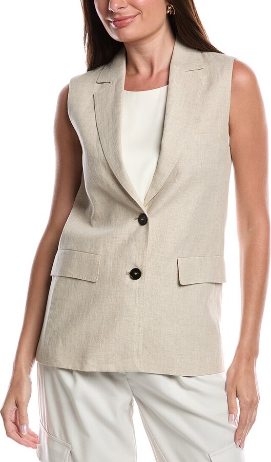 Marella Linen Blazer Vest
