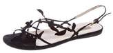 Thumbnail for your product : Prada Suede Slingback Sandals