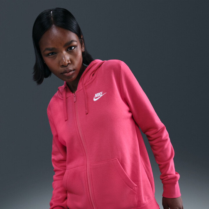 pink and gray nike hoodie