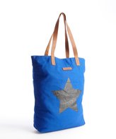 Thumbnail for your product : Becksöndergaard blue canvas 'Supersize Star' tote