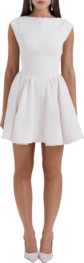 Enchant Open Back Fit & Flare Minidress
