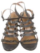 Thumbnail for your product : Balenciaga Leather Embellished Wedges