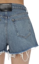 Thumbnail for your product : Alexander Wang Raw Hem Cotton Denim Shorts