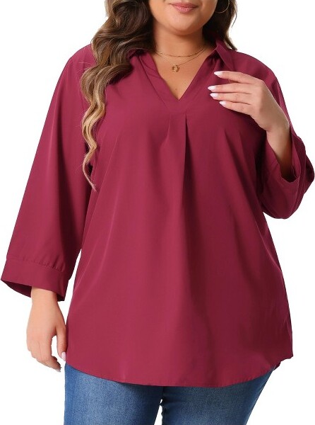 burgundy chiffon blouse