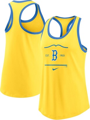 Nike Women's Gold Boston Red Sox City Connect Tri-Blend Tank Top - ShopStyle