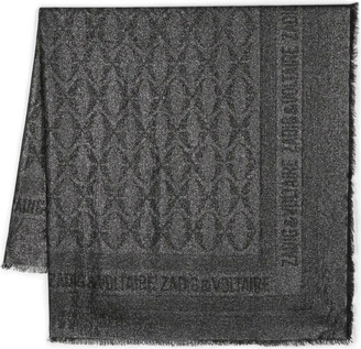 Zadig Voltaire Glenn jacquard scarf ShopStyle Scarves Wraps