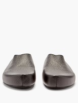 Thumbnail for your product : Marni Grained-leather Slipper Shoes - Black