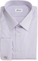 Thumbnail for your product : Brioni Rope-Stripe French-Cuff Shirt, Purple