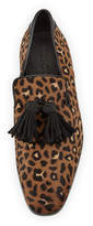 Thumbnail for your product : Jimmy Choo Foxley Leopard-Print Calf Hair Tassel Loafer