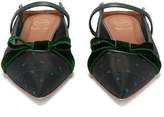 Thumbnail for your product : Malone Souliers Marguerite Luwolt Backless Mesh Flats - Womens - Dark Green