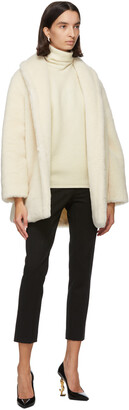 Max Mara Off-White Alpaca & Silk Teddy Coat