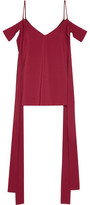 Thumbnail for your product : Ellery Teenage Doll Cold-Shoulder Silk-Blend Crepe Top