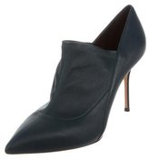 Thumbnail for your product : Casadei Leather Pointed-Toe Booties