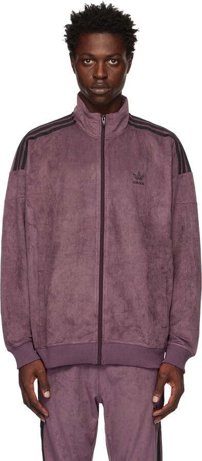 adidas Purple Adicolor Classics Plush Track Jacket - ShopStyle