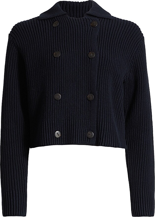 Vince Women's Double-Breasted Sweater Jacket - Coastal - Size Large