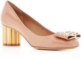 Thumbnail for your product : Ferragamo Women's Capua 55 Patent Leather Floral Heel Pumps