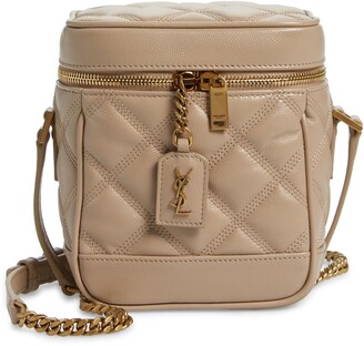 80s vanity case matelassé leather shoulder bag