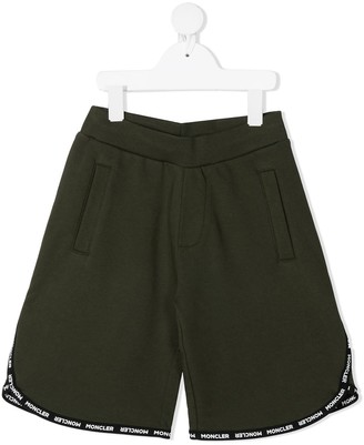 Moncler Enfant Logo-Trim Cotton Shorts