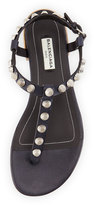 Thumbnail for your product : Balenciaga Giant Nickel Studded Thong Sandal, Blue