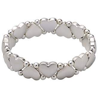 Pilgrim Silver-plated hearts and pearls bracelet