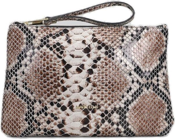 Marc Ellis Embossed Zip-Up Clutch Bag