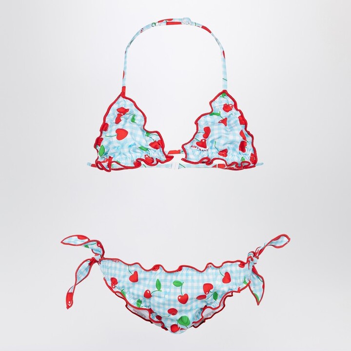 Cris bikini with Vichy and cherries pattern