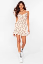 Thumbnail for your product : Nasty Gal Womens Floral Shirred Mini Cami Dress - Black - 12, Black