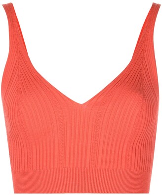 M Missoni Ribbed-Knit Cropped Top