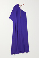 Thumbnail for your product : ZEUS + DIONE Cassandra One-shoulder Chain-embellished Stretch-jersey Maxi Dress - Royal blue - FR34