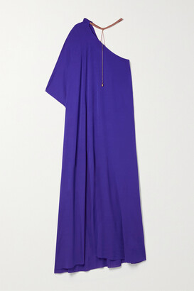 ZEUS + DIONE Cassandra One-shoulder Chain-embellished Stretch-jersey Maxi Dress - Royal blue - FR34