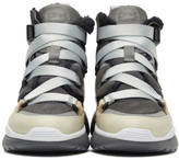 Thumbnail for your product : Chloé Grey and Beige Sonnie High-Top Sneakers