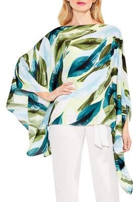 Vince Camuto Breezy Leaves Poncho